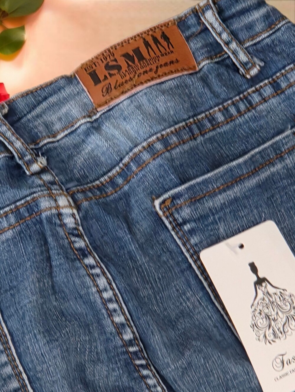 Distressed Skinny Jeans Embroidered Cuffs Girls L 10-12 - Picture 2 of 3